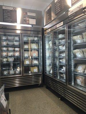 Frozen food section for cats and dogs!