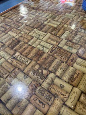 Cool wine cork table