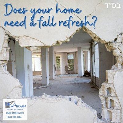 Freshen up your home for the fall season with our residential demolition services. We are equipped to handle your demolition needs with ease