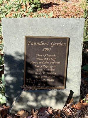 Founders' Garden!