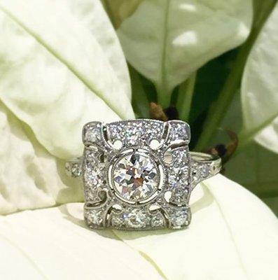 vintage designer labels like this Tiffany & Co diamond ring.