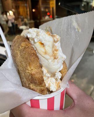 Snickerdoodle ice cream sandwich