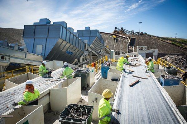 Our demolition recycling operation.