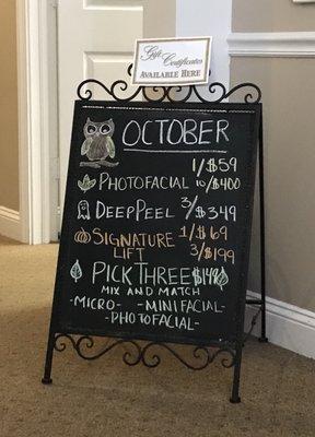 2018 October Specials