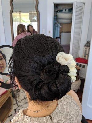 My mothers updo for my wedding.