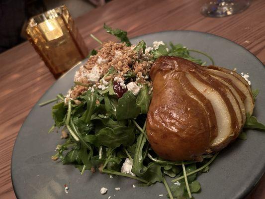 Roasted pear salad