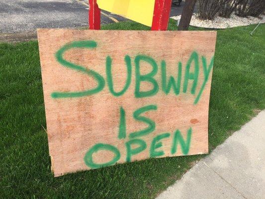 Does Subway ever close? Take that Covid19! Thanks for staying strong and safe!