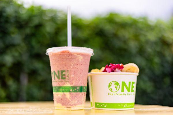 The Kailea Smoothie & The Kailea Bowl- Strawberry, mango & banana!