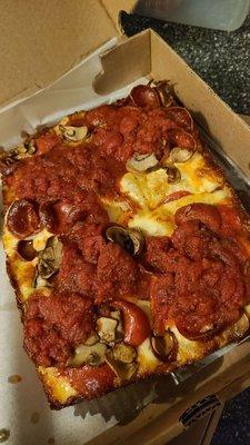 Pepperoni, mushroom!