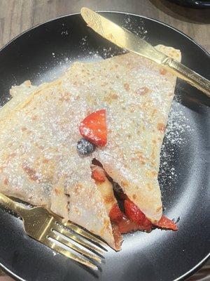 Berry Crepe, opened up