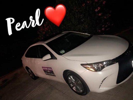 Rissa in her new Toyota pearl :) they are the perfect team