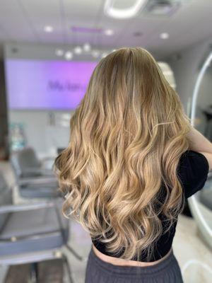 Honey blonde balayage