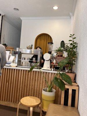 CUTE minimal Mediterranean aesthetic behind the bar