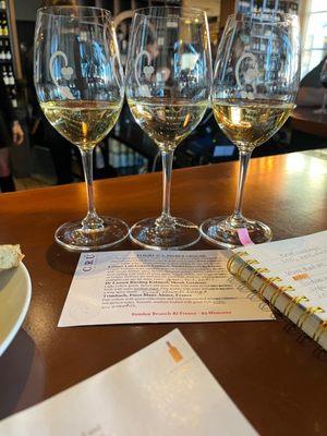 White wine flight