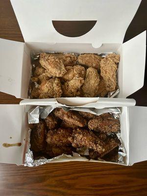 1. Original Fried Chicken, 2. Soy Garlic Chicken