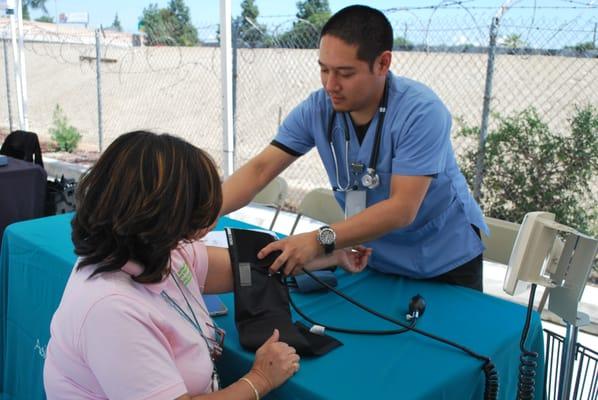 We offer health screenings, health care, and treatment.