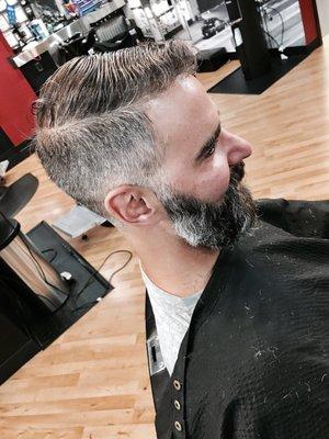 Haircut, beard trim by Stephen P.