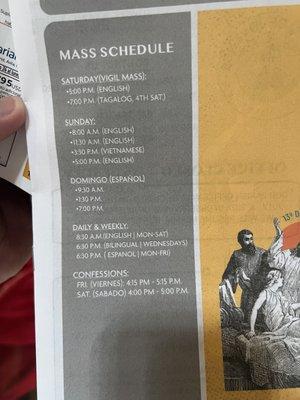 Mass Schedule