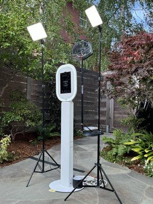 Outdoor setup for AI photobooth