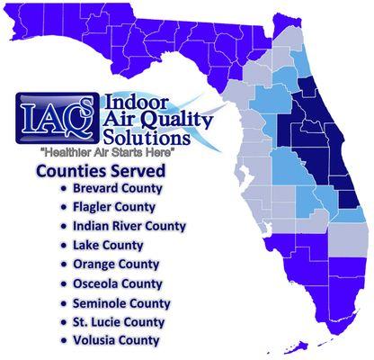 #IAQS Florida Indoor Air Quality Solutions Counties Served