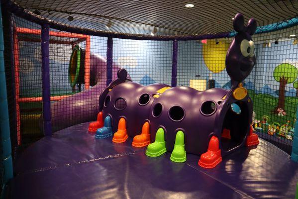 Inside the playground, jungle gym area