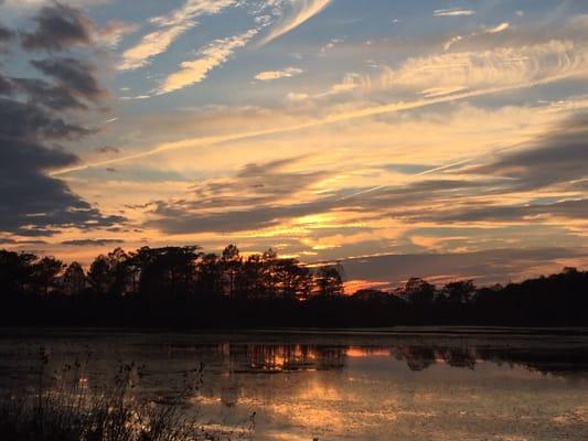 One of many beautiful panoramic sunsets as seen from my campsite at Ed Allen's Campground & Cottages