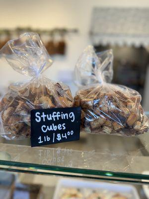 Stuffing cubes for holiday dinner prep