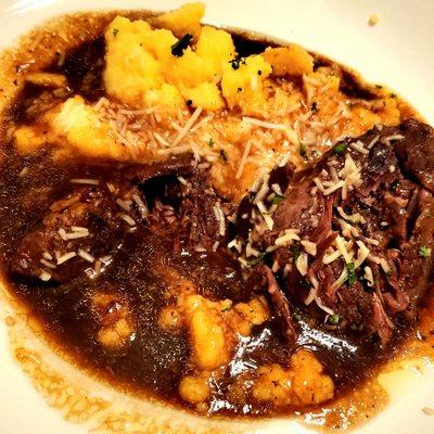 Braised Short Rib on Creamy Polenta