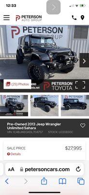 Peterson Toyota jeep