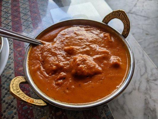 Chicken Tikka masala. The actual product is smaller than it looks in the picture