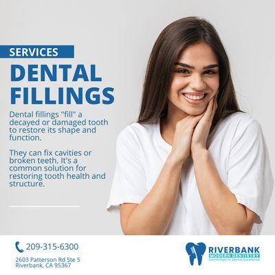 Tooth cavities fillings at your near by Riverbank Dentist @ Riverbank Modern Dentistry.