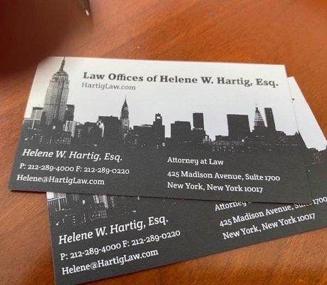 Brand new business cards for our brand new location.