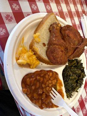 Cheapest, dark baked beans and collard greens