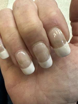 Nails were done by Marilyn on September 12. Pics taken on September 16 2024