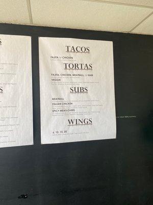 Updated menu