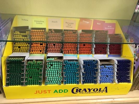 Lots of Crayola crayons sold individually!  Perfect when your child has a favorite color worn to the nub.