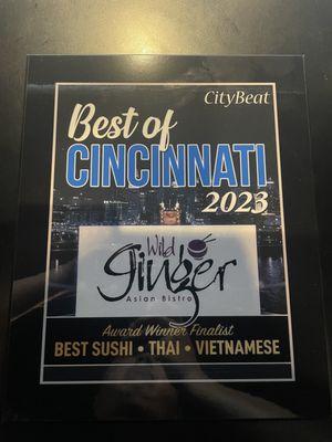 Best of Cincinnati award