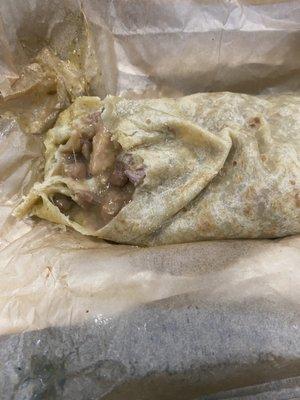 Chile verde burrito