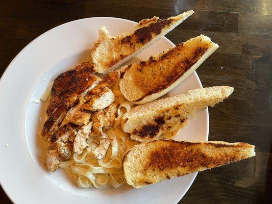 Blackened chicken Alfredo