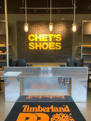 Main entrance of our brand new Chet's Shoes store in Circle Pines!