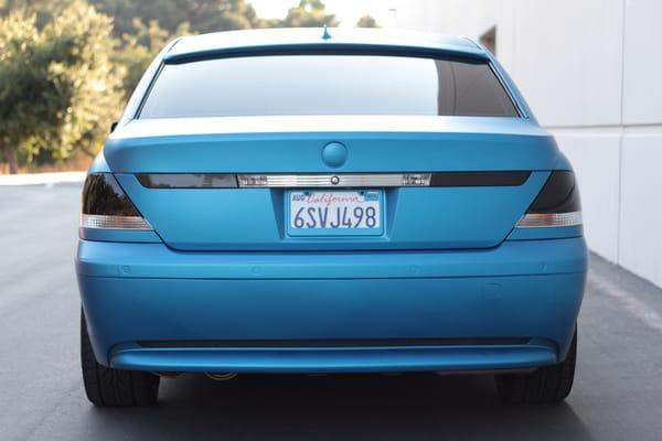 5% All Around Bmw 745li Matte Blue Metallic Wrap