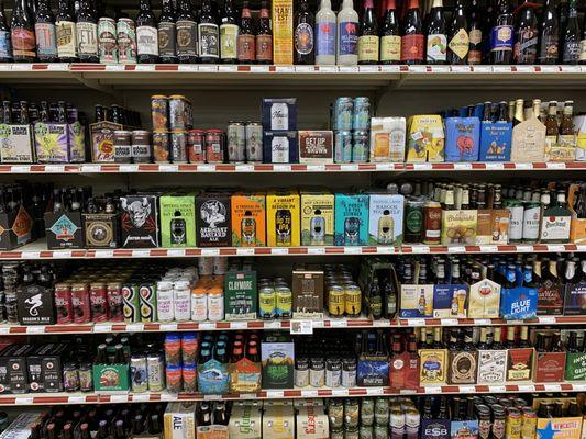 Hundreds of craft beer options