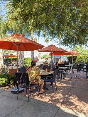 Patio outdoor seating  Shaded as of 11a