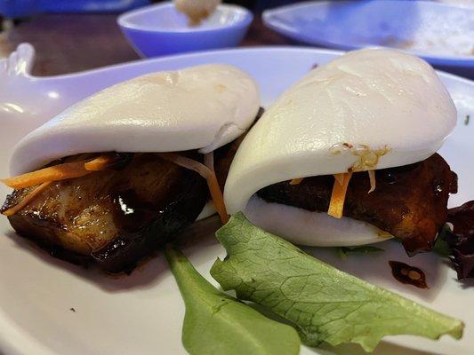 Pork belly bun appetizer