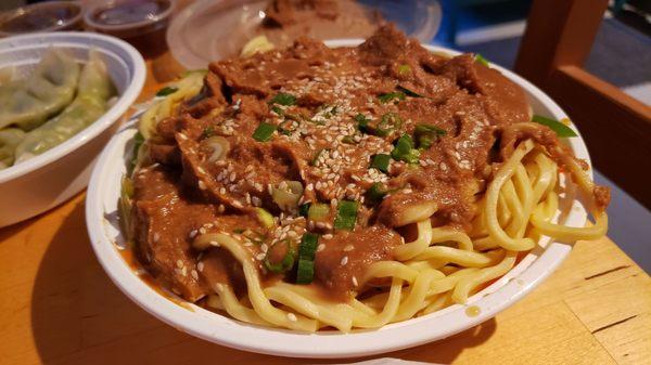 Cold noodles with sesame sauce ($4.60). Giant portion for practically nothing. But it's not that interesting & is slightly sweet.