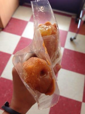 Caramel and pineapple filled churros!