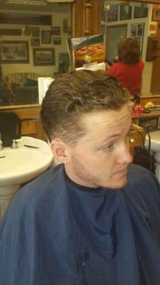 This customer was needing a nice clean cut for an interview.