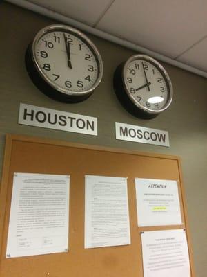 Houston and Moscow time