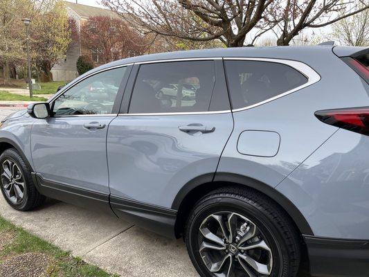 My new 2021 CR-V EX in Sonic Gray Pearl. This is a premium color which cost an additional $395.