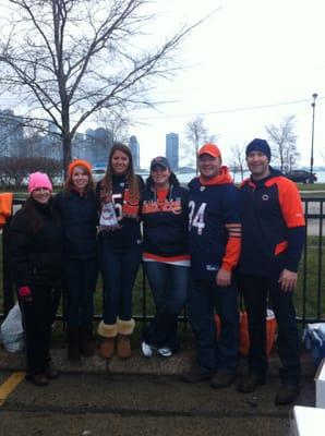 Our office staff at the Bears/Packers game. Go Bears!